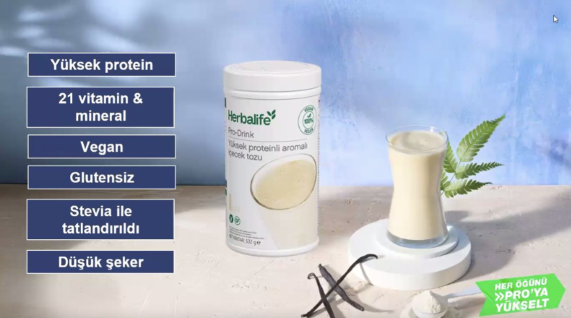 Pro-Drink Yüksek Proteinli Aromalı İçecek Tozu