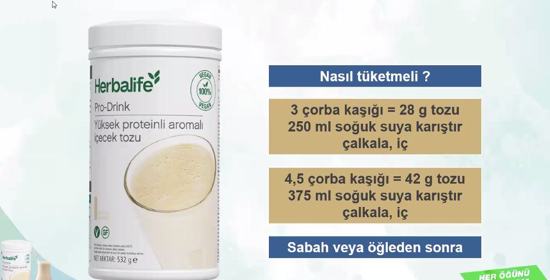 Pro-Drink Yüksek Proteinli Aromalı İçecek Tozu